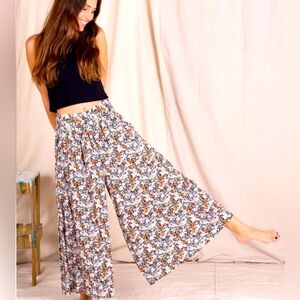Natural Life NWOT Margot Wide Leg Palazzo Pant Multi-Floral size XS/S